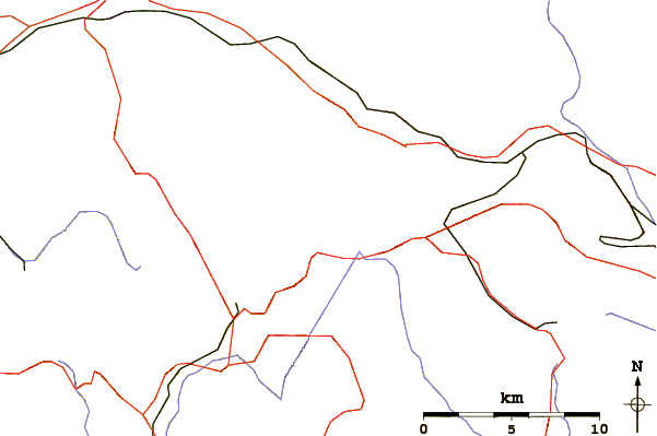 Roads and rivers around Feldberg (Black Forest)