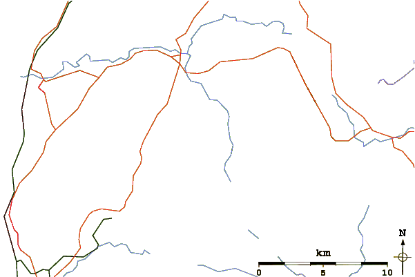 Roads and rivers around Fellbarrow