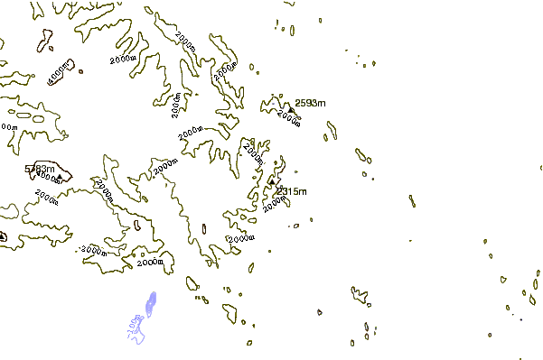 Mountain peaks around Felsite Peak