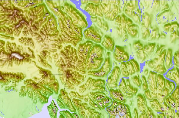 Surf breaks located close to Felsite Peak