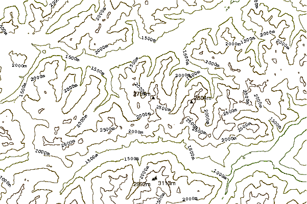 Mountain peaks around Feuerspitze