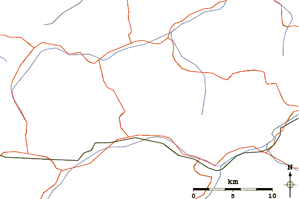 Roads and rivers around Feuerspitze