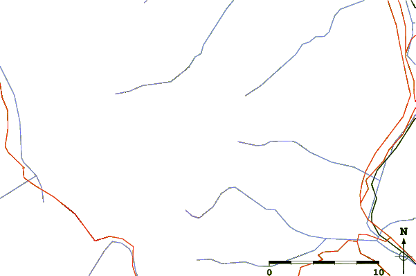 Roads and rivers around Feuerstein (Stubai Alps)