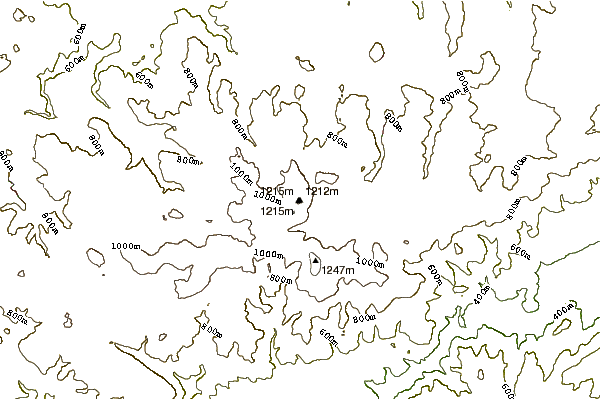 Mountain peaks around Fichtelberg