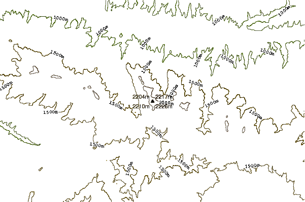 Mountain peaks around Fields Peak