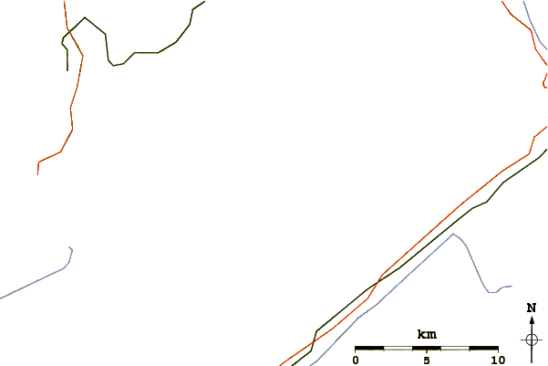 Roads and rivers around Fiescher Gabelhorn