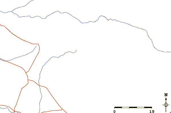 Roads and rivers around Figueroa Mountain