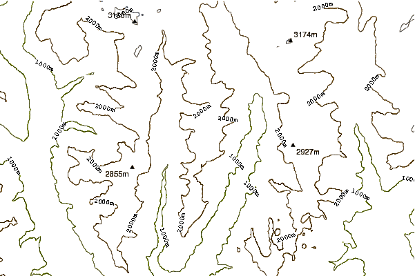 Mountain peaks around Fil de Dragiva