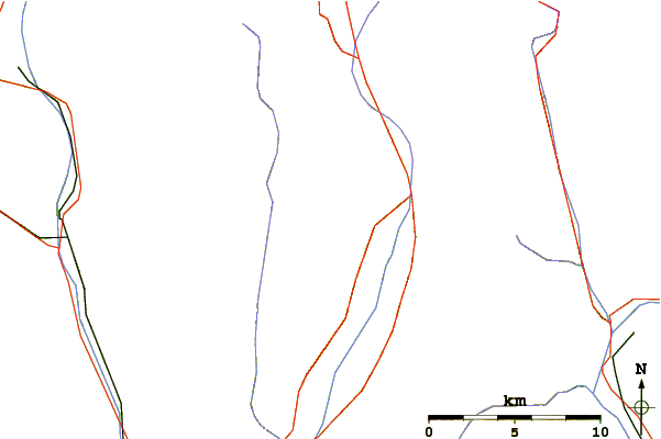 Roads and rivers around Fil de Dragiva