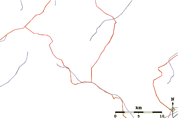 Roads and rivers around Fineilspitze