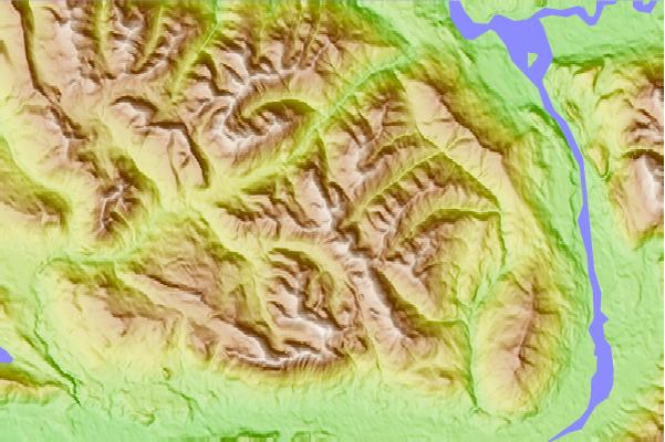 Surf breaks located close to Finney Peak