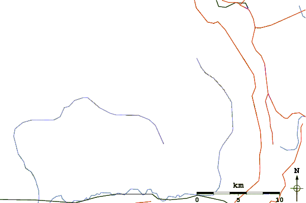 Roads and rivers around Finney Peak