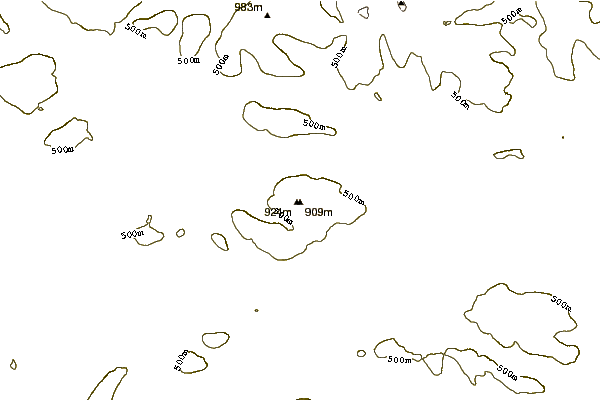 Mountain peaks around Fionn Bheinn