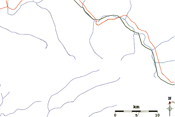 Roads and rivers around Fir Mountain (New York)