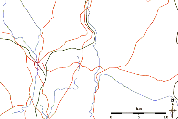 Roads and rivers around Firbank Fell