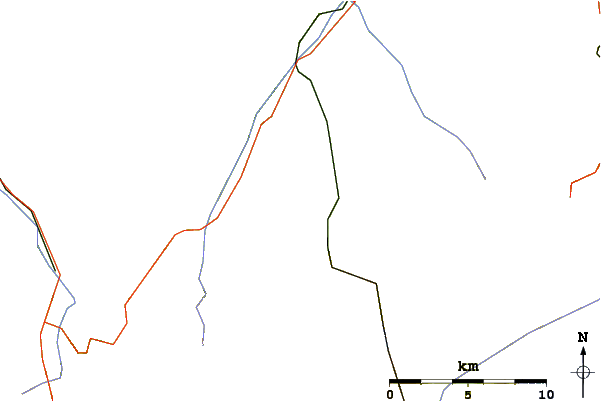 Roads and rivers around First (Kandersteg)