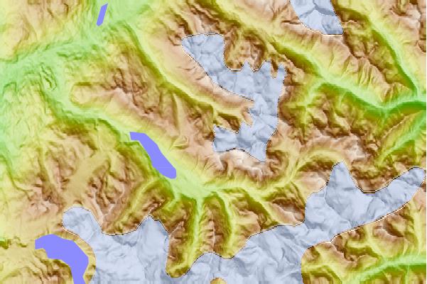 Surf breaks located close to Fissile Peak