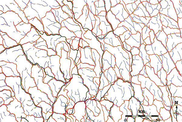 Roads and rivers around Fjellsjøkampen