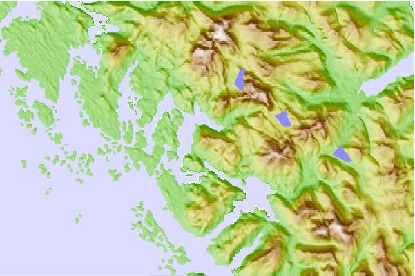 Surf breaks located close to Flat Top Mountain (Sitka City and Borough, Alaska)