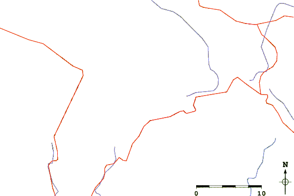 Roads and rivers around Flattop Mountain (North Carolina)