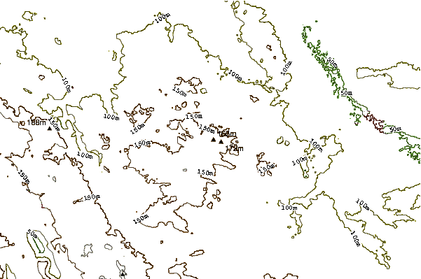 Mountain peaks around Flechtingen Hills