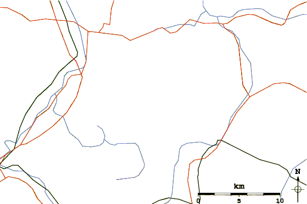 Roads and rivers around Fleischbank