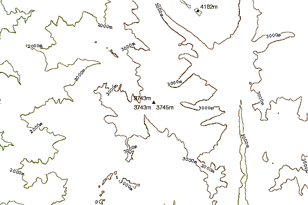 Mountain peaks around Florence Peak (California)