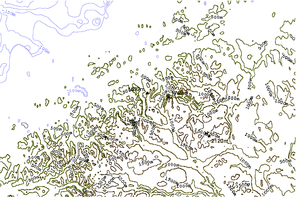 Mountain peaks around Fløtatinden