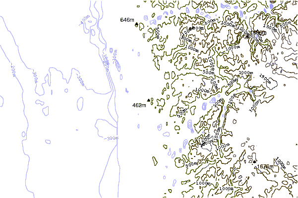 Mountain peaks around Fløyen