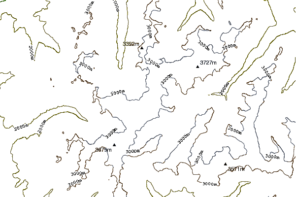 Mountain peaks around Fluchtkogel