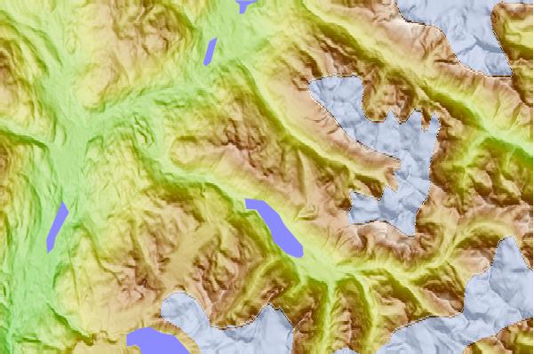 Surf breaks located close to Flute Summit (Fitzsimmons Range)