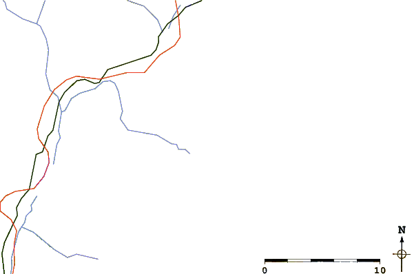 Roads and rivers around Flute Summit (Fitzsimmons Range)