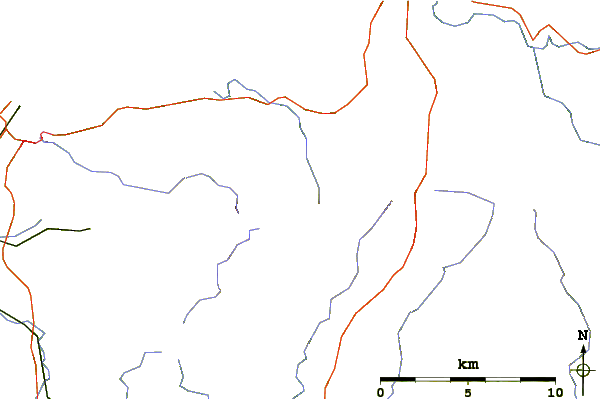 Roads and rivers around Foel Cwmcerwyn