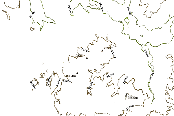 Mountain peaks around Folsom Peak