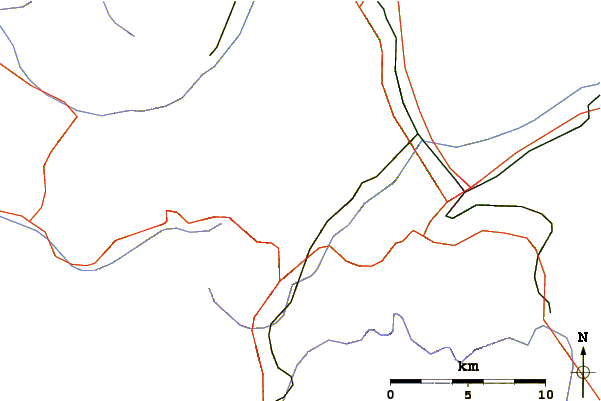 Roads and rivers around Fontanabran