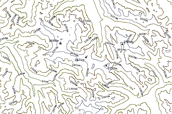 Mountain peaks around Forbidden Peak