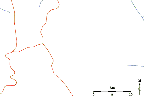 Roads and rivers around Fort Mountain (Maine)