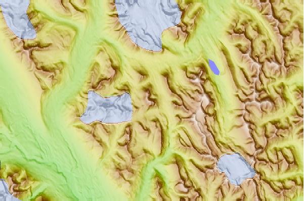 Surf breaks located close to Fossil Mountain (Alberta)