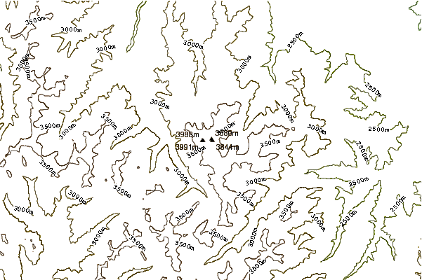 Mountain peaks around Francs Peak