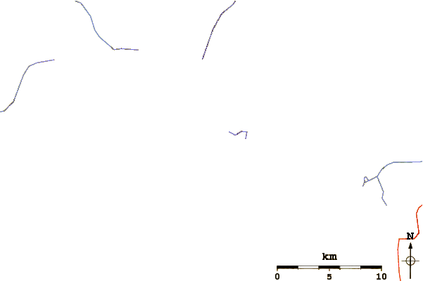 Roads and rivers around Fremont Peak