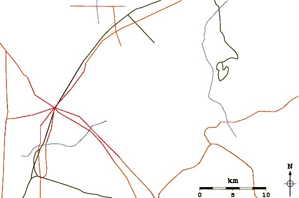 Roads and rivers around Frenchman Mountain