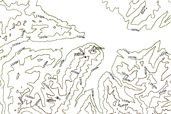 Mountain peaks around Fromberghore