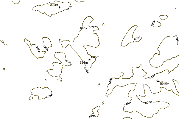 Mountain peaks around Fuar Tholl