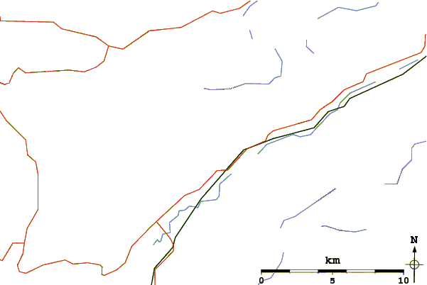 Roads and rivers around Fuar Tholl