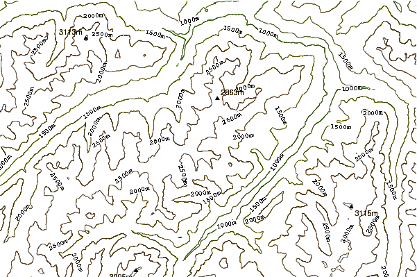 Mountain peaks around Furgler