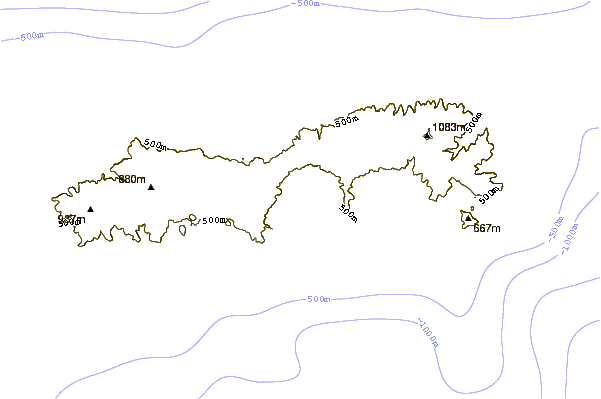 Mountain peaks around Furnas