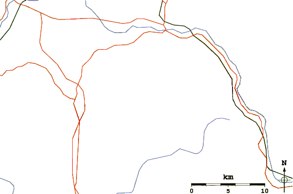 Roads and rivers around Galehead Mountain