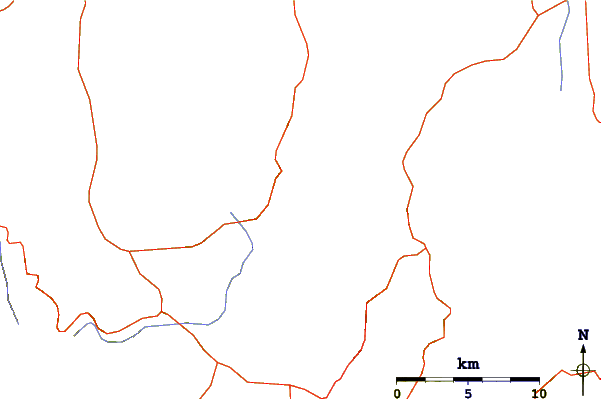 Roads and rivers around Galičica