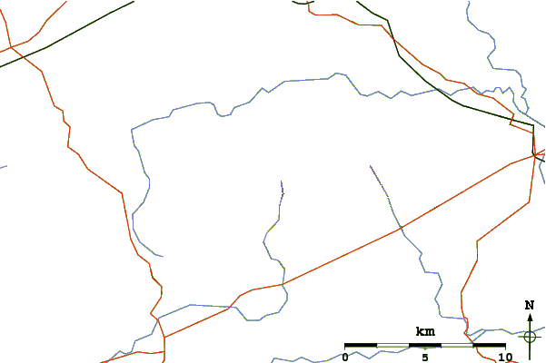 Roads and rivers around Galtymore