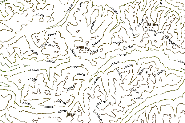 Mountain peaks around Galzig